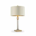 Ore International 29.5 in. Perspicio Solid Crystal Gold Column Table Lamp ORE-5161T